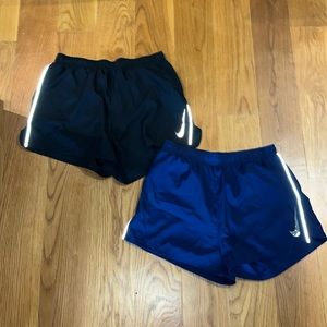 2 pair Nike 4 inch running shorts - size medium